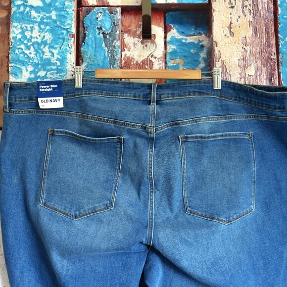 Women's Old Navy Mid-Rise Power Slim Straight Jeans SIZE 30 Willow NEW - Picture 7 of 9